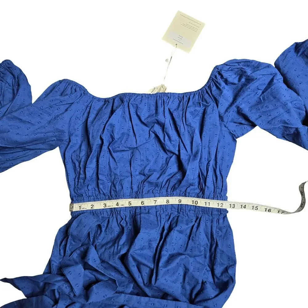 Mara Hoffman Blue Malika Blue Maxi Dress Swiss Dot New Size: S‎